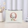 Personalized Makeup Bag Bride Gift Female Travel Organizer Canvas Side Bag Lipstick Eyebrow Pencil Box Wallet
