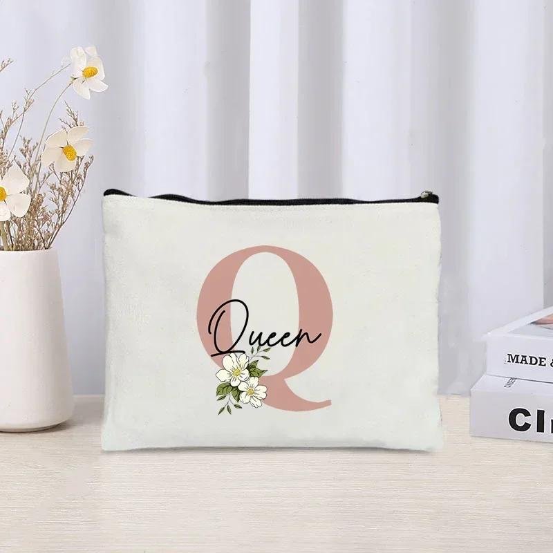 Personalized Makeup Bag Bride Gift Female Travel Organizer Canvas Side Bag Lipstick Eyebrow Pencil Box Wallet
