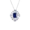 Blue Sapphire Petal Necklace - S925 Sterling Silver, Versatile & Durable High-End Gift for Birthday or Anniversary, Perfect for Best Friend or Wife.