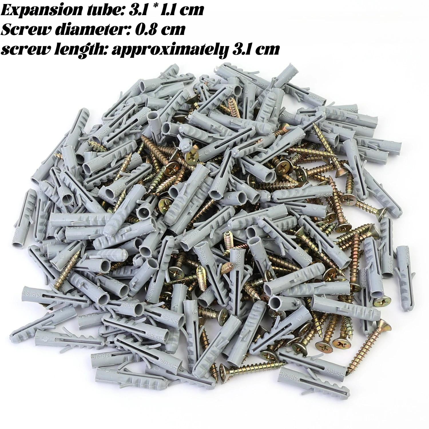 

50/200x Self Tapping Metal Expansion Tube Fasteners Bolt Metal Plastic Self Drilling Wall Plug Screw for Concrete Bricks Stone 50PCS срібний