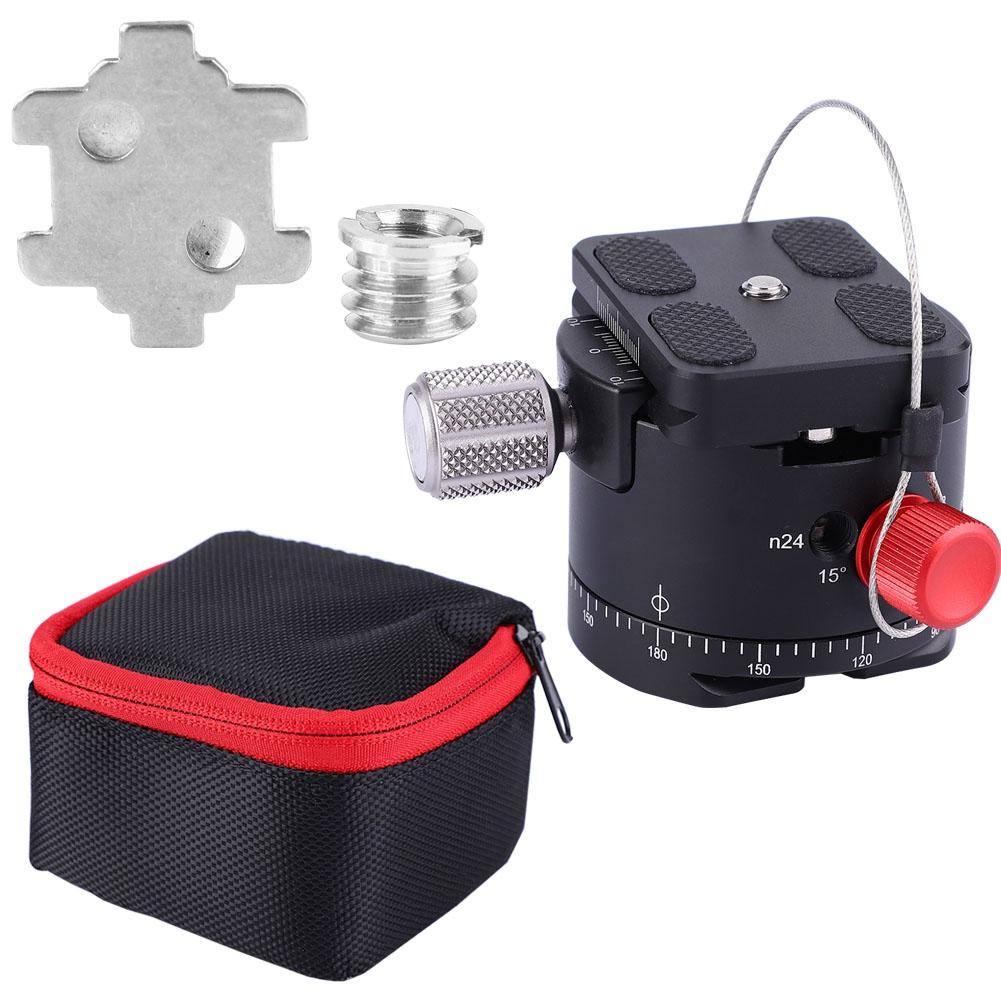 360 Degree Panoramic 5 Stops Click Indexing Rotator Ball Head for Camera Tripod (DH 50)