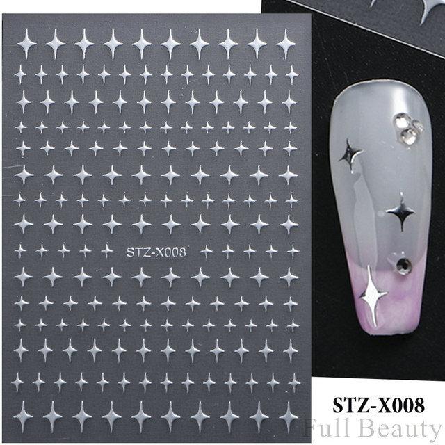 Nail Art Stickers New Chinese Style Butterfly Cat Eye Butterfly Beads Adhesive Nail Stickers