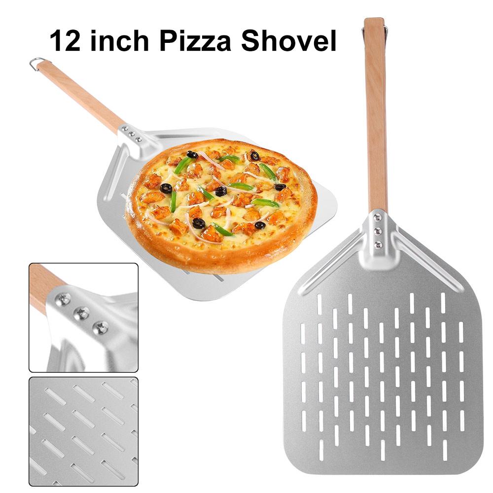 Detachable Handle Pizza Shovel Hollowing Out Pizza Peel Pizza Paddle Pizza Oven Accessories