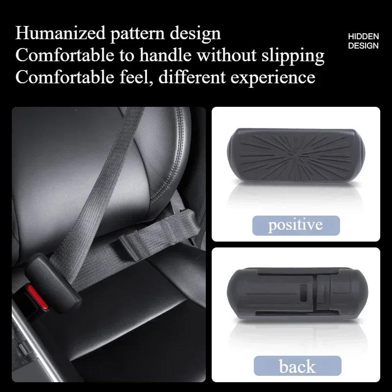 For Tesla Model 3/Y Juniper 2025 Seatbelt Buckle Protective Cover Silicone Collision Avoidance Car Safety Belt Clip Accessories