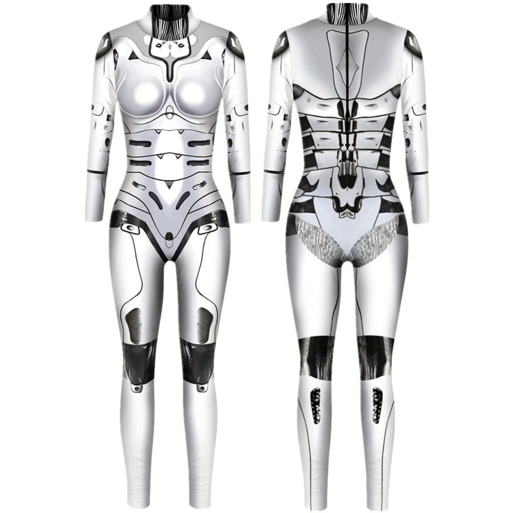 Cyberpunk Style Sexy Bodysuit Robot Character Cosplay the Best Choice for Halloween Stage Performances and [ChicFlow] Women's Tights, Parties!