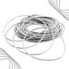 A Set Of 20 Pieces Of 2mm Silver Guitar String Bracelet ,Stackable Bracelet ,Women 'S Coil Jewelry Spiral Bracelet