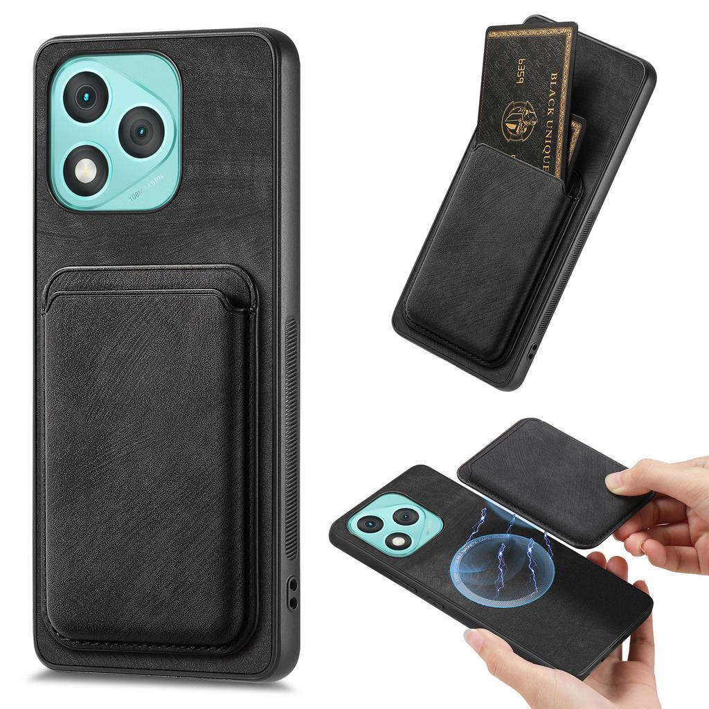 For Honor 400 Lite Case Compatible with MagSafe Leather Back Cover with Detachable Card Holder