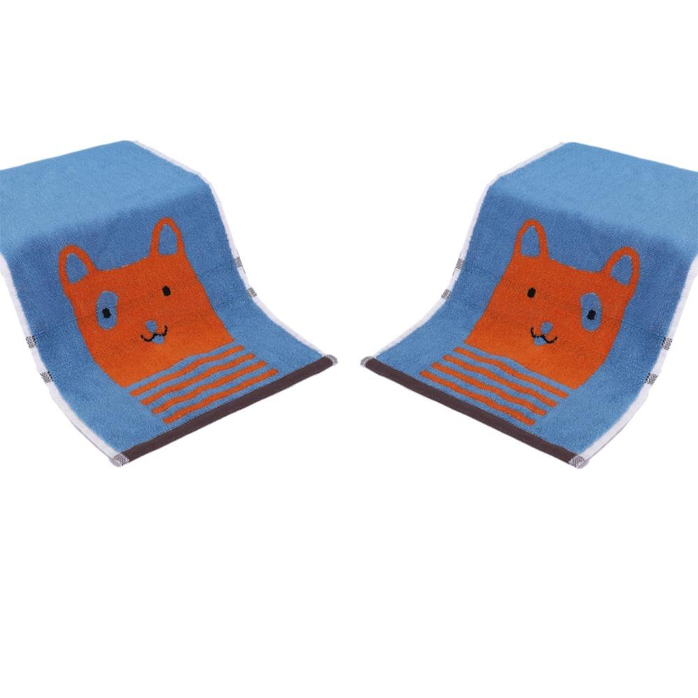 

2Pcs Bear Rabbit Baby Bath Towel 25x50cm Children Face Towel Swimming Bathrobe Sports Towel Adult синій