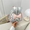 Schoolbag niche cream wind rabbit ears backpack women's 1011 summer new fashion rhombus bow travel small backpack
