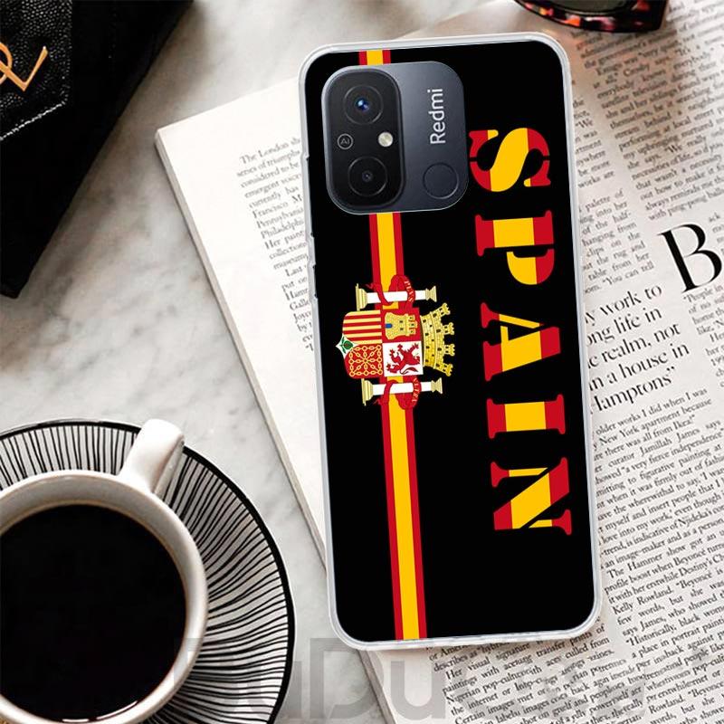 Spain Coat Of Arms Flag Cover For Xiaomi Redmi 12 12C 10 10C 9 9C 9T 9A Phone Case 10A 8A 8 7A 7 6A 6 Pro K60 K20 K40 S2 Print C