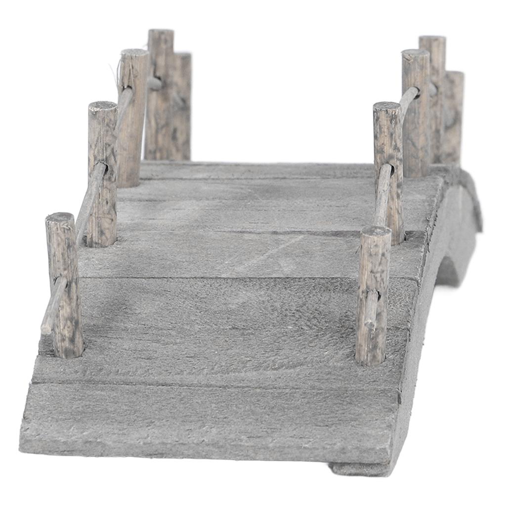 Mini Holzbogenbrücke 1:12 Puppenhaus Bogenbrücke Miniatur Landschaftsgestaltungsornamente mit Geländern