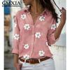 GMXIA 38 Color Women's Fashion Casual Long Sleeve POLO Neck Leisure Blouses & Shirts