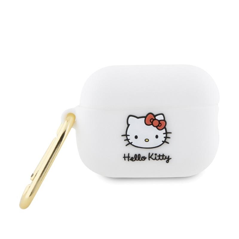 Hello Kitty Silicone 3D Kitty Head - Etui Airpods Pro 2 (Biały)