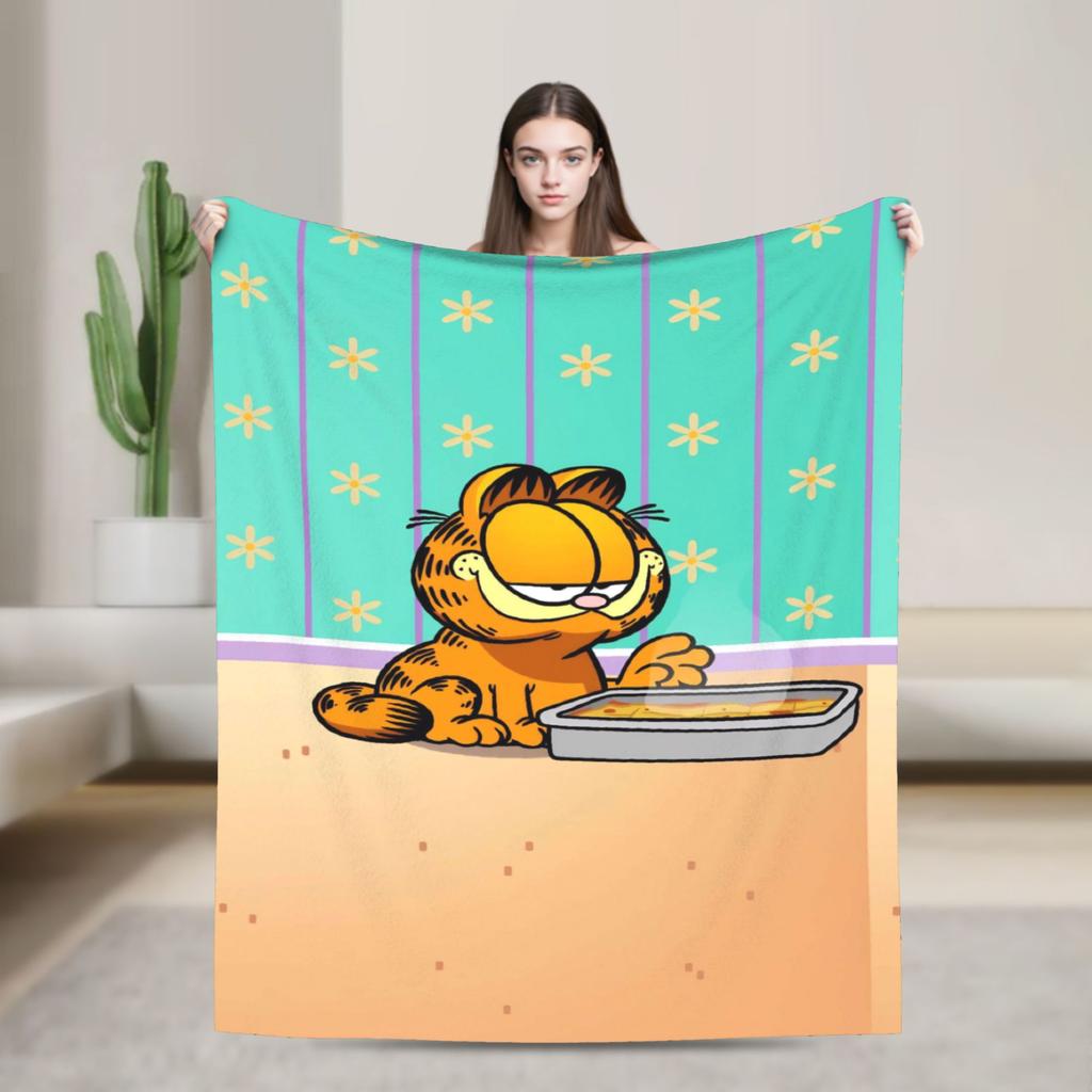 G-Garfields Blanket Soft Novelty Plush Throw Blanket For Children Living Room Flannel Bedspread Bed Cover