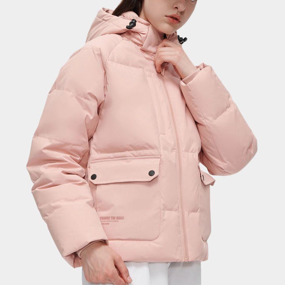 Fila Fusion Fashion Loose Windproof Warm Hooded Down Jacket Women jackets Aromatic-Pink T11W341904FPK