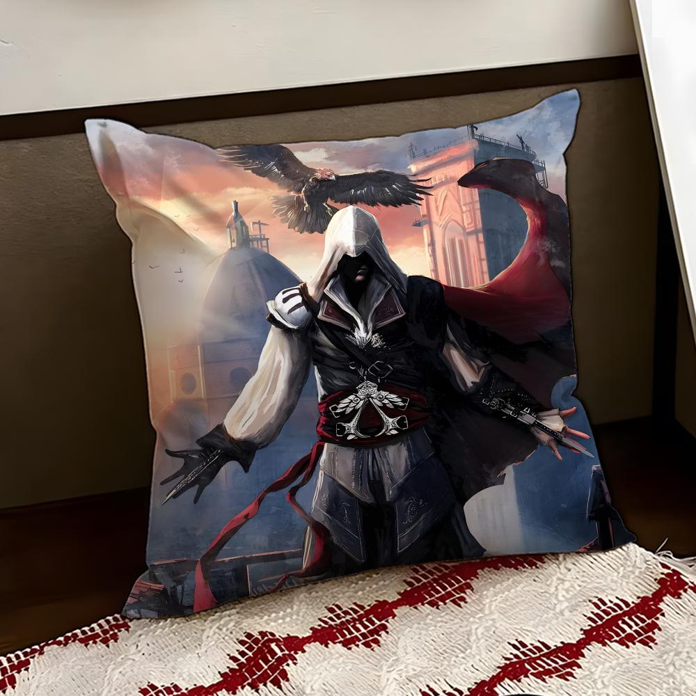 Federa per Cuscino Assassin's Creed SShadows Reversibile Morbida Resistente per Casa Auto Uso Multi-Scena per Comfort Quotidiano