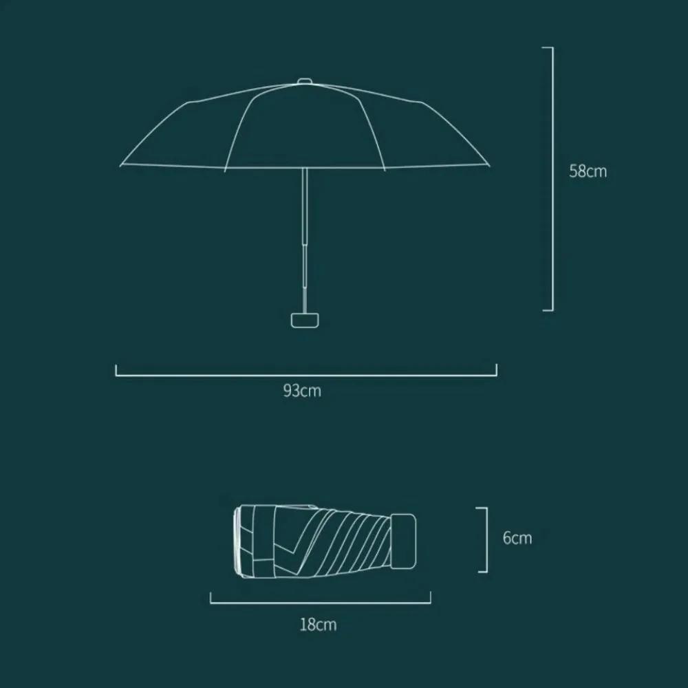 80% Off Mini UV Umbrella Small Pocket Travel Rain Parasol Vinyl Folding Sun Shade Umbrella UPF50+ Portable Capsule Umbrellas