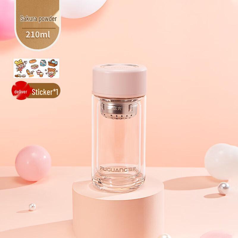 FUGUANG G2202 Double-Layer Glass Water Cup