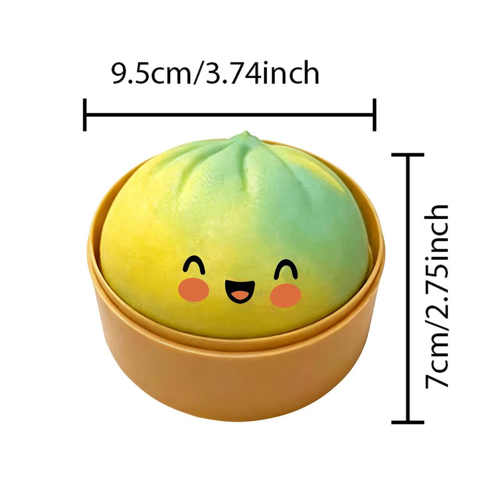 Cute Flash Dumpling Design Slow Rebound Squishy Ball Soft Pinch Stress Relief Toy Home Office Decor Birthday Gift for Adult Kids