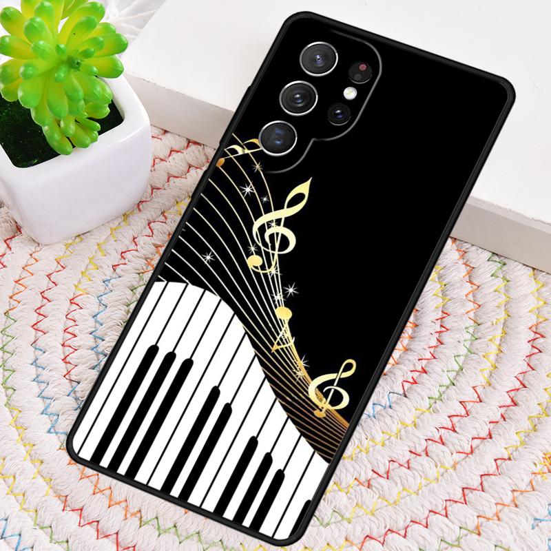 Piano Keys Music TPU Phone Case For Samsung Galaxy Note 10 Pro S26 S25 S24 S23 S22 Ultra Plus S21 FE S20 Shockproof Cover