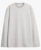 Deoseutoli [10-Count] Striped Heavy Long Sleeve Tee (Melange)