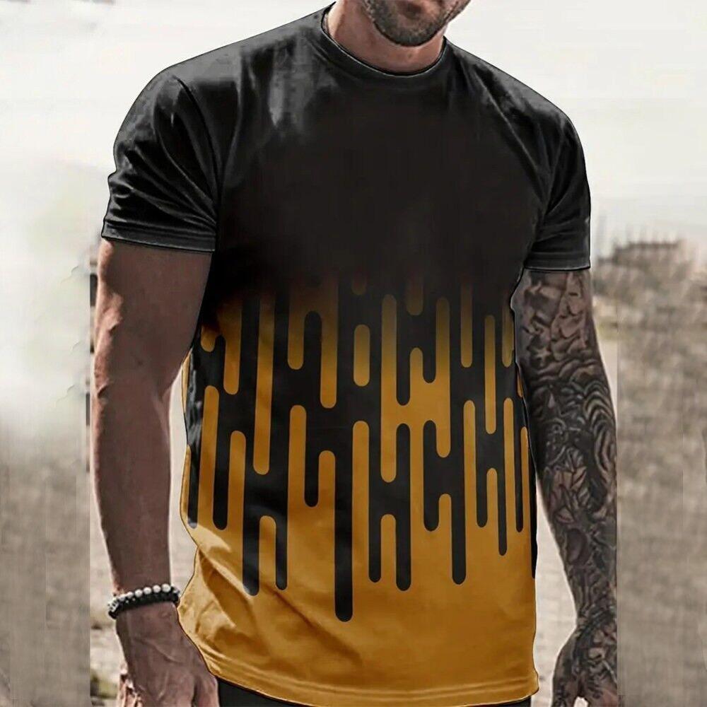 Summer Men's Women's 3D Printing Quick-drying Fitness T-shirts Light Breathable Short-sleeved Tees Fashion Daily Casual Tops