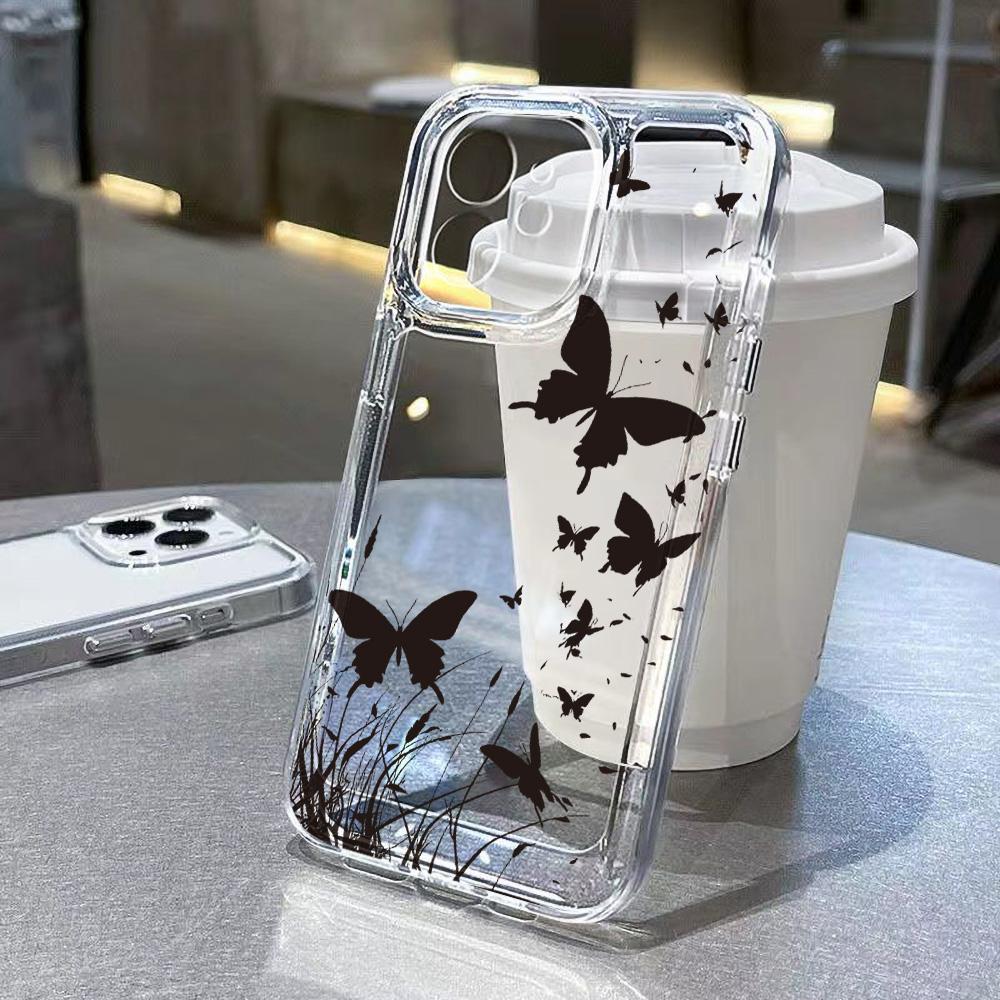 Transparente Handyhülle Für iPhone 11 Hülle iPhone 15 16 13 17 12 14 Pro Max Air XR XS X 7 8 SE Ästhetische Kunst Chinesische Abdeckung