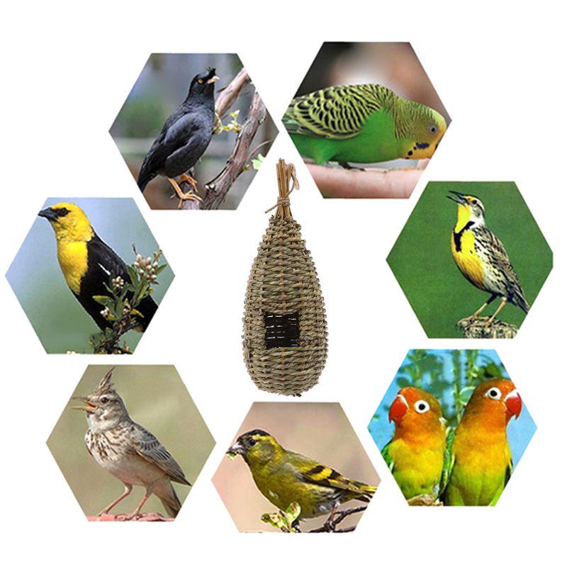 Premium Hanging Bird House Natural Fiber Finch Bird Nest Hut Outdoor Cage Shelter Hideaway Bird Nest High Quality Elegant