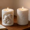 Squirrel Candle Mold 3D Cute Reusable Silicone Acorn Decorations Animal Candle Mold for Thanksgiving Holiday Birthday Party
