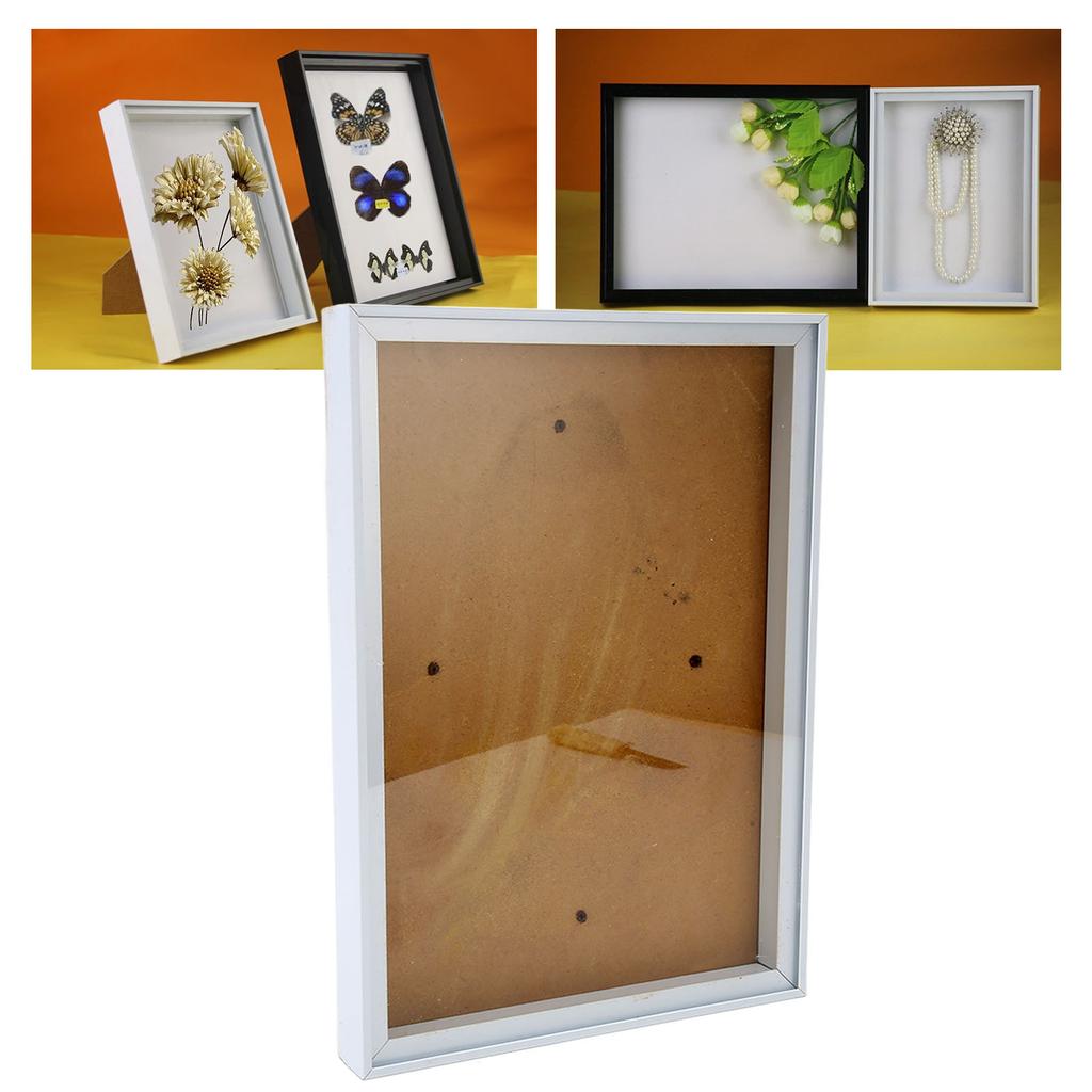 Picture Frame with Bracket Easy to Disassemble Plastic Decorative Photo Frame for Dried Flowers Shells