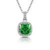 Ice Flower Cut Fat Square Princess Square Bag Zircon Pendant 925 Sterling Silver Ladies Elegant Necklace Birthday JewelryGood Product