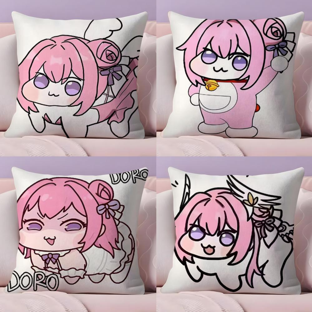 Nikke Doro Doll Victory Goddess Pink Dog Pillow Case Plush Fabric Soft Double-Sided Printed Sofa Warm Home Gift Cushion Cover
