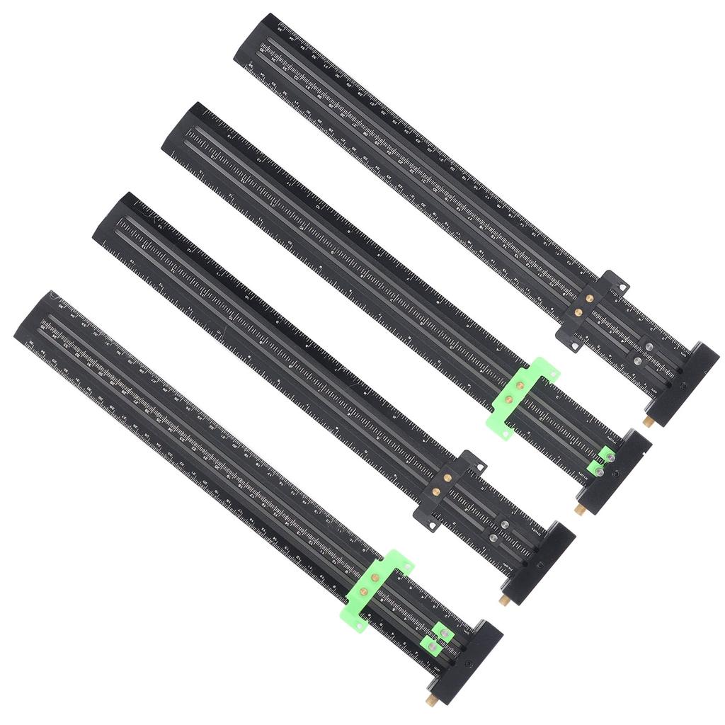 Riglă de scriere tip T din aliaj de aluminiu, multifuncțională, portabilă pentru prelucrarea lemnului, riglă pătrată în T cu stilou pentru