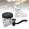 Motorcycle Front Brake Pump Cup, Clutch Cylinder Fluid Reservoir Tank with Curved Bracket