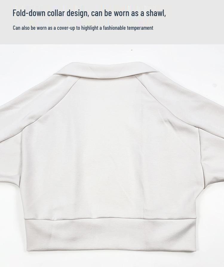 Vielseitiger Fledermausärmel-Schal: Schlankmachender Herbst/Winter-Cardigan für Yoga & Freizeitkleidung