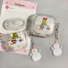Ins Autumn and Winter Christmas Snowflake Quicksand Snowman Suitable AirPods 1 Generation Protective Cover Cute Apple Wireless Bluetooth Ear