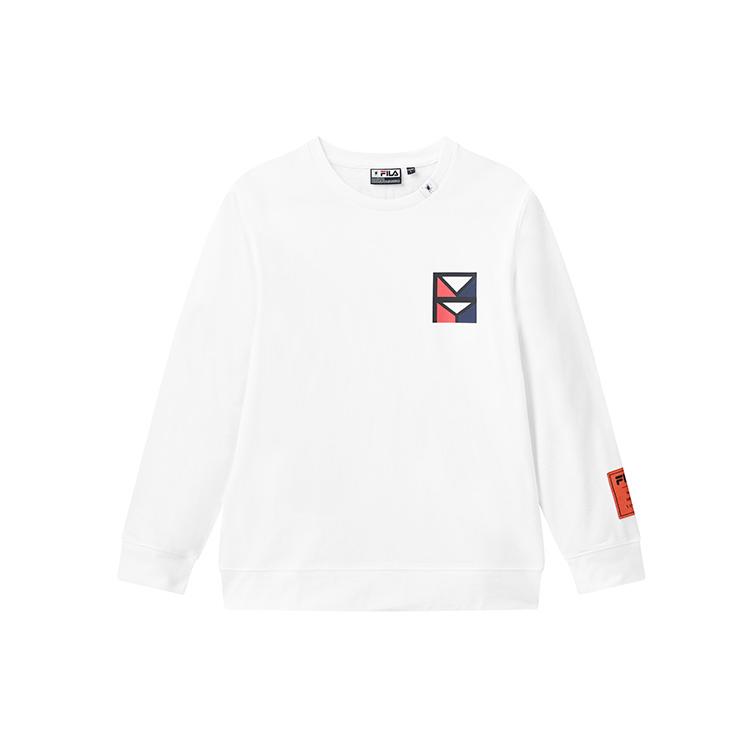FILA X Mihara Yasuhiro Коллекция-коллаборация MIHARA YASUHIRO Футболки Мужские Белые Круглый вырез Умеренный Прямой крой F71M118207F-WT XXXL