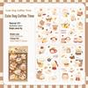 Yue Zhen Cute Pet Tea Party Waterproof Stickers for Journals - Children's PET Sticker Set