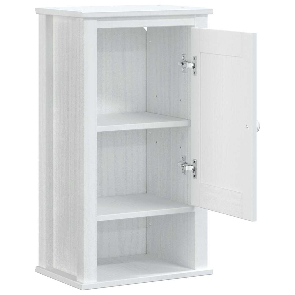 Vidaxl White Berg Bathroom Wall Cabinet, 40X27X71.5, Solid Pine