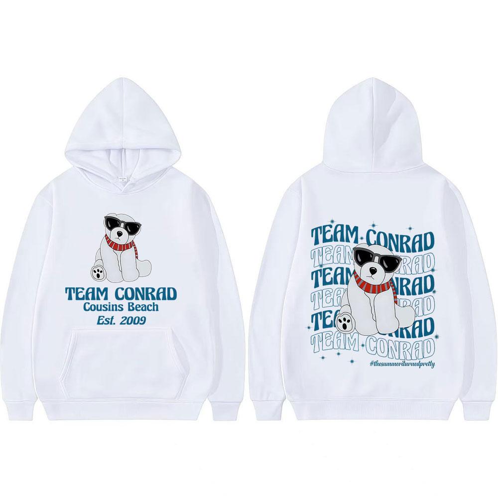 Team Conrad Cousins Beach Graphic Sweatshirts Men Women Fashion Hip Hop Vintage Trend High Quality Hoodie Comfort Casual Hoodies