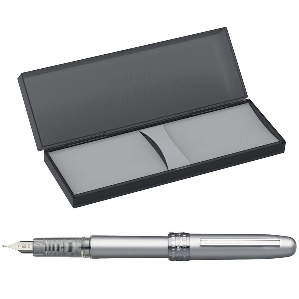 Platinum Plaisir Fountain Fine Ice Pen, Nib, White, PGB-1000B#3-2