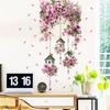 Floral House Wall Sticker Self-Adhesive Removable for Bedroom Living Room Study Background Home Decor
