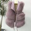 Faux Fur Winter Short Vest Jacket for Women Warm Coat