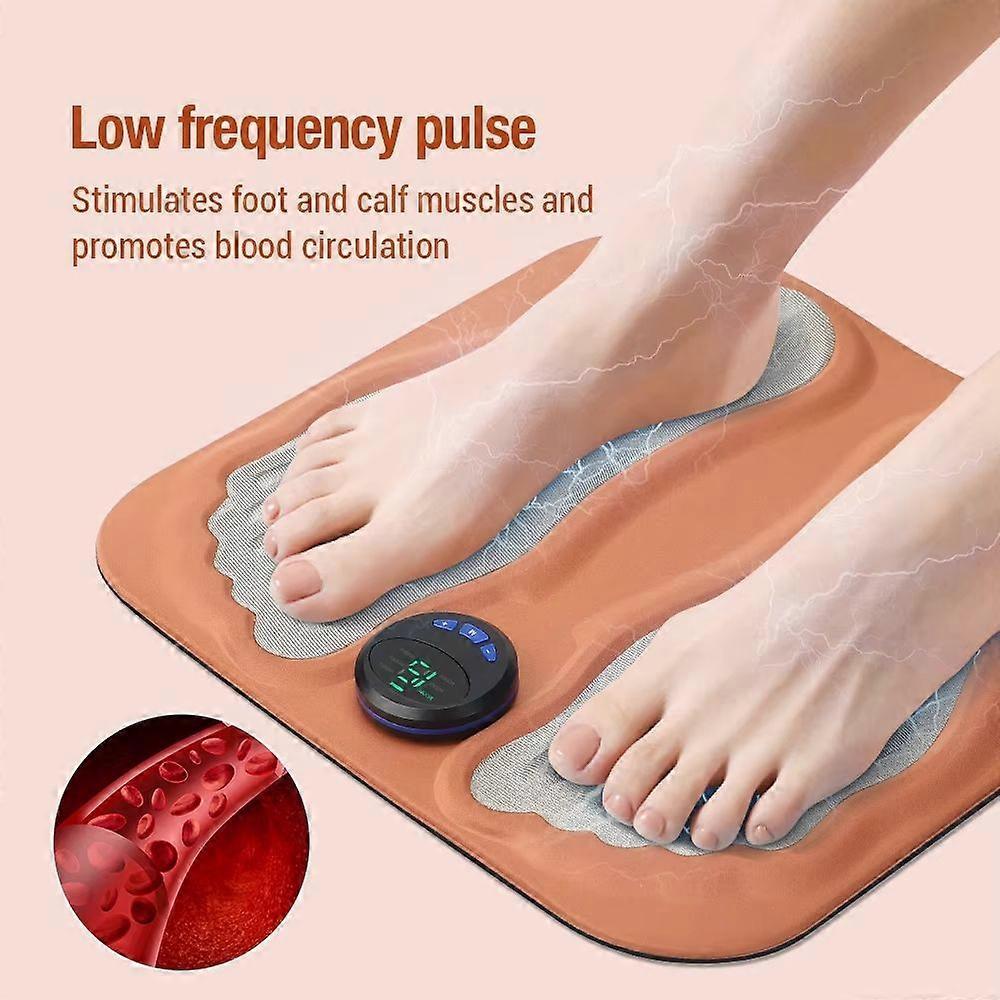 3D Slimme EMS Voetmassager Mat Met Afstandsbediening, Opvouwbare Spierstimulatie Massage Mat Verbetert Bloedcirculatie Ontspant Voeten Vormgevend