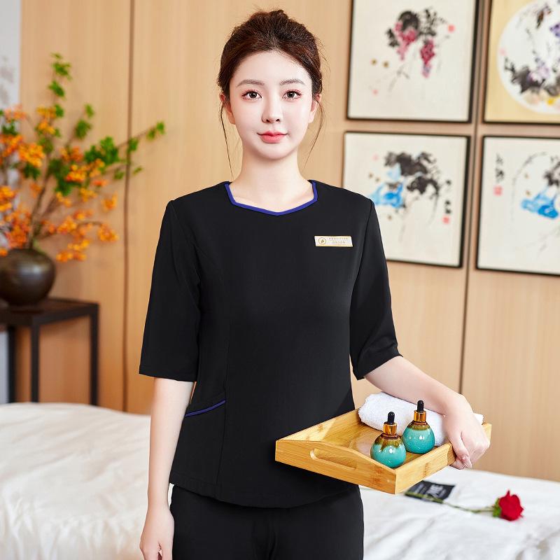 Women's High-End Beauty Spa Technician Pants Set for Head Therapists and Postpartum Recovery.