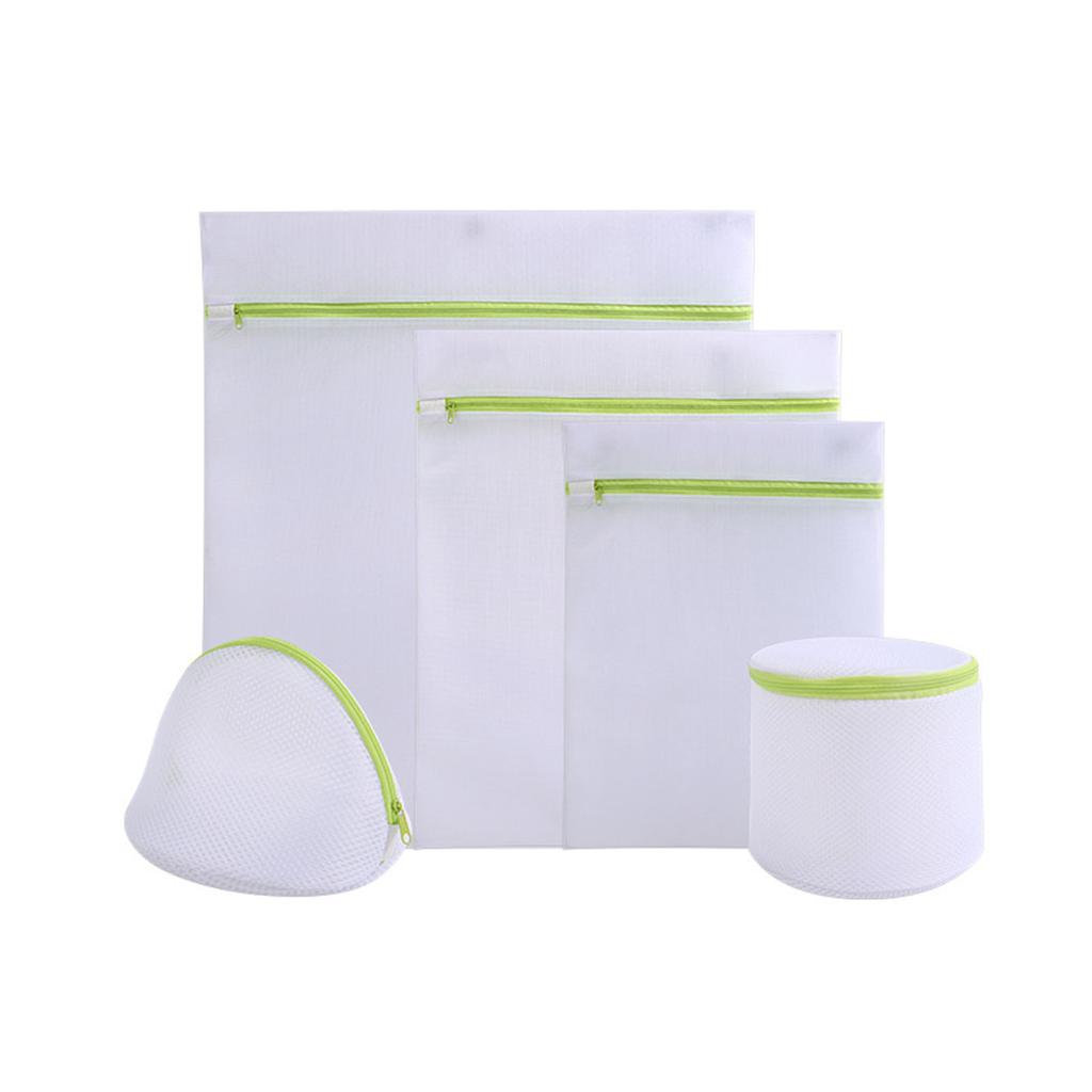 6 Stück Netz-Wäschebeutel Mantel BH Strumpf Waschen Tragbar Reise-Wäschebeutel Waschbeutel mit Reißverschluss Grün