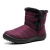 Women Winter Warm Snow Boots Mid Calf Faux Fur Lining Waterproof Ankle Boots Anti-slip Outdoor Shoes Zipper Hiking Mountaineering Sports Boots