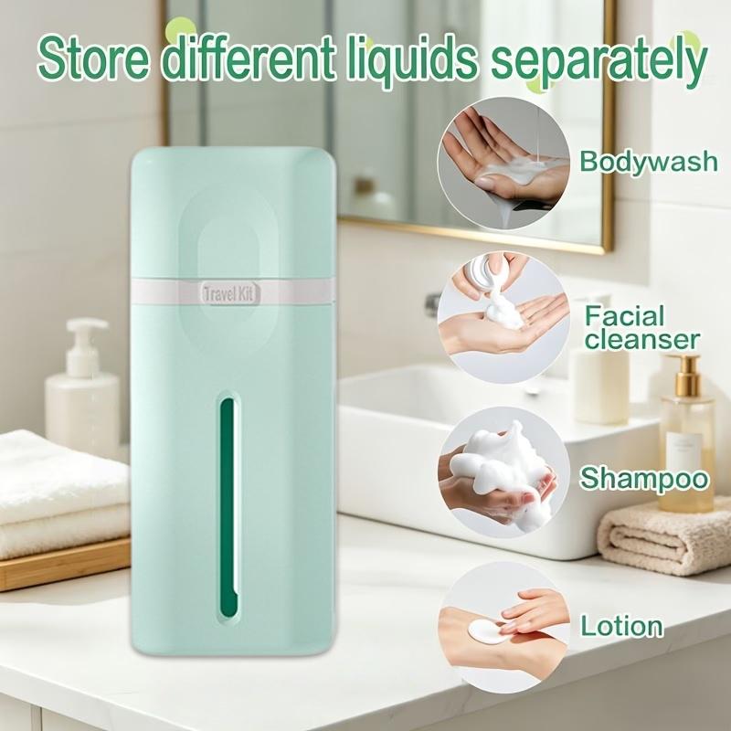4-in-1 Travel Refillable Bottle Set, Including A Wash Kit, A Portable Tool, Suitable for Travel, Camping, and Business Trips