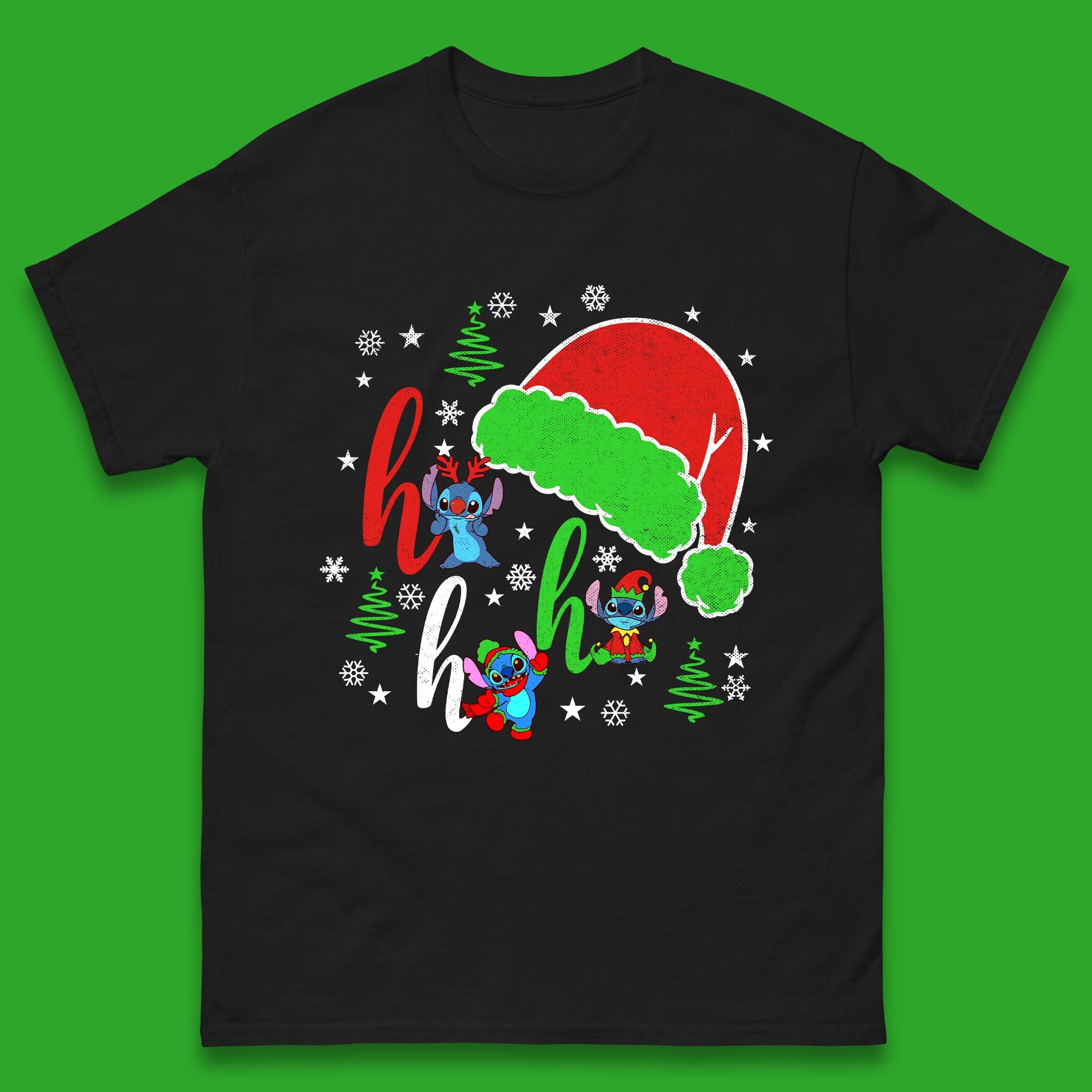 Ho Ho Ho Christmas Stitch Mens T-Shirt Womens Tops Tees 3XL