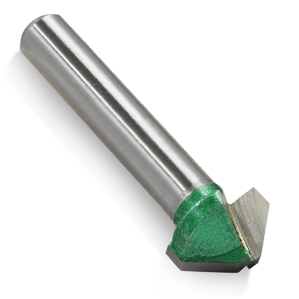 1/4inch/6mm/8mm Shank 90 V Type Slotting Cutter Carving Grooving Tool Router Bit Set Safety Milling Cutter Woodworking
